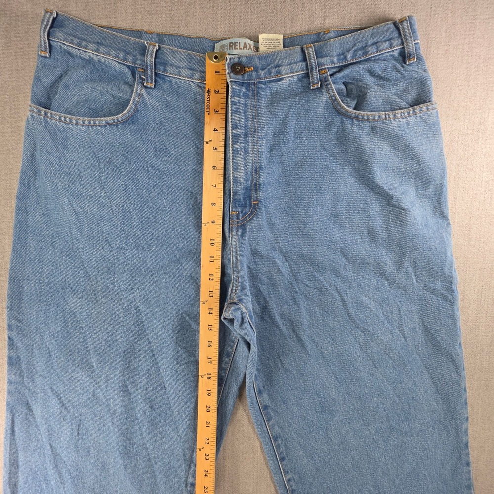 Faded Glory Jeans Men 40x32 Blue Relaxed Fit Straight Leg Denim Cotton - Picture 6 of 16